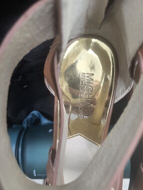 Michael Kors Brown Strappy Sandals with Gold Insole SIZE 9